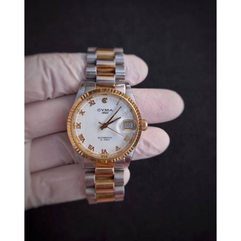 jam pria cyma datejust president otomatis swiss original