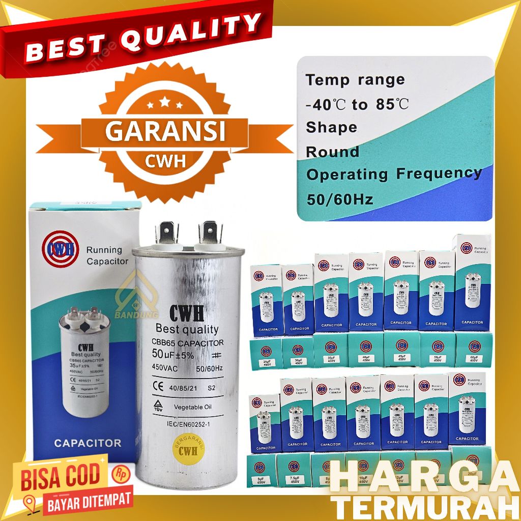 [GARANSI 3 TAHUN] KAPASITOR AC LG | RUNNING CAPASITOR AC PANASONIC | CAPACITOR SINGLE DAIKIN CWH ALU