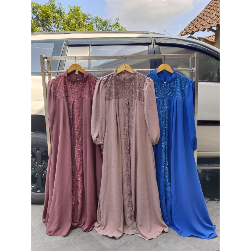 Abaya gamis payet polos