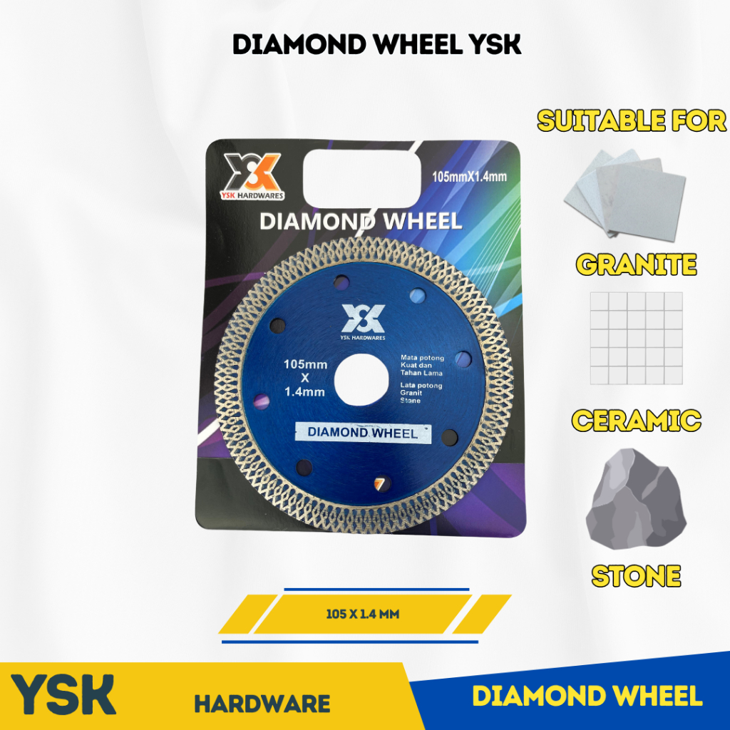 Diamond Wheel YSK / Batu Potong Granit Keramik / Mata Potong Keramik Granit / Super Thin Turbo Batik