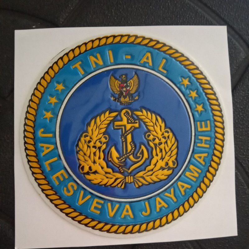 

Stiker embos TNI-AL bulat Jalesvena Jayamahe