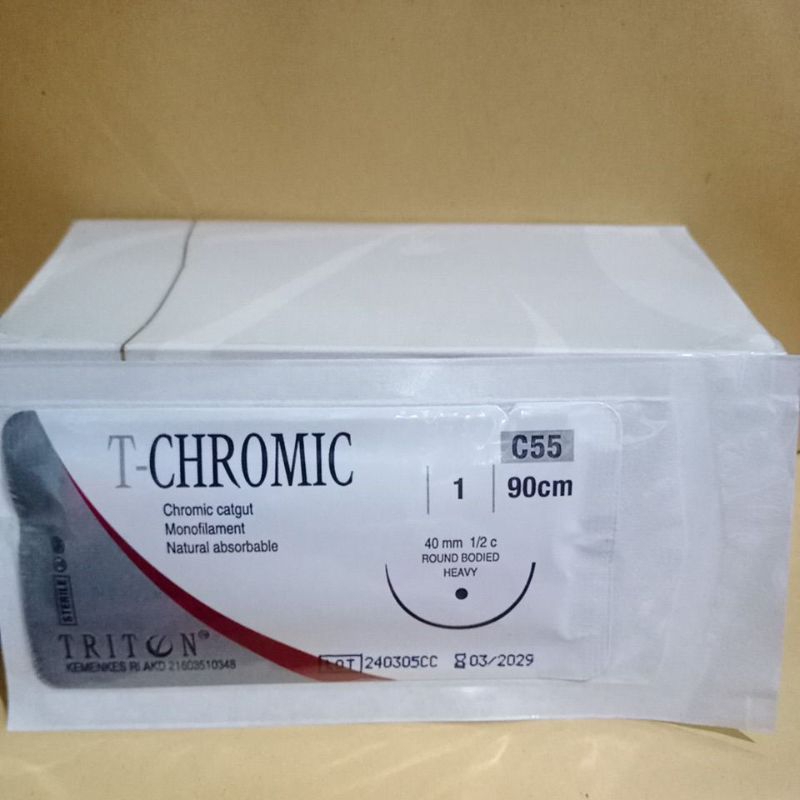 T CHROMIC 1 roundbodied C55( absorbable) /pc