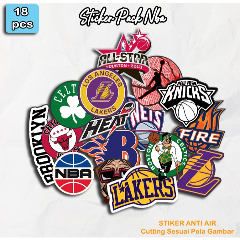 

Stiker Pack Basketl Ball Club NBA Vinyl Waterproof - Bisa Ditempel Di Segala Jenis Benda
