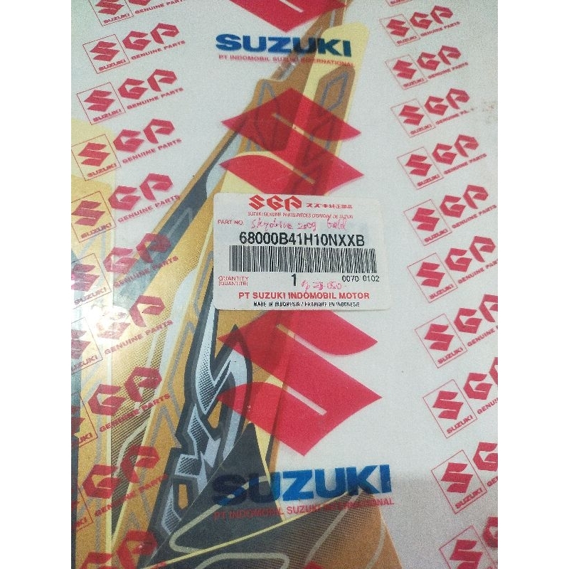 STICKER STRIPING SUZUKI SKYDRIVE GOLD 2009 ORIGINAL SGP 68000B41H10NXXB