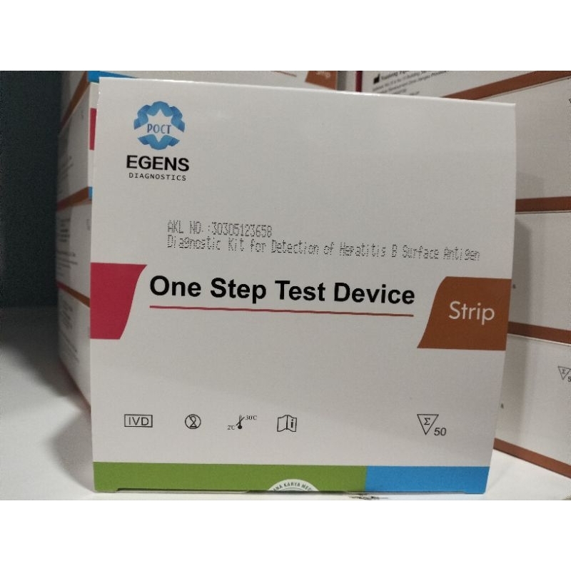 Rapit Test Hbsag strip merek Egens Isi 50Test perbox