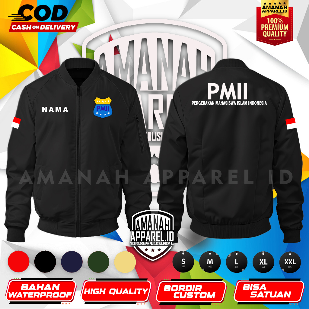 JAKET PMII/JAKET BOMBER PMII/JAKET BOMBER ANTI AIR/JAKET ORI