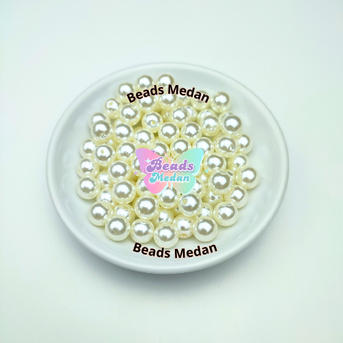 (20 Gr) Mote Mutiara Berat Krim 8mm 10mm 12mm 16mm / Mote Bulat Mutiara / Manik Mutiara / Manik Muti