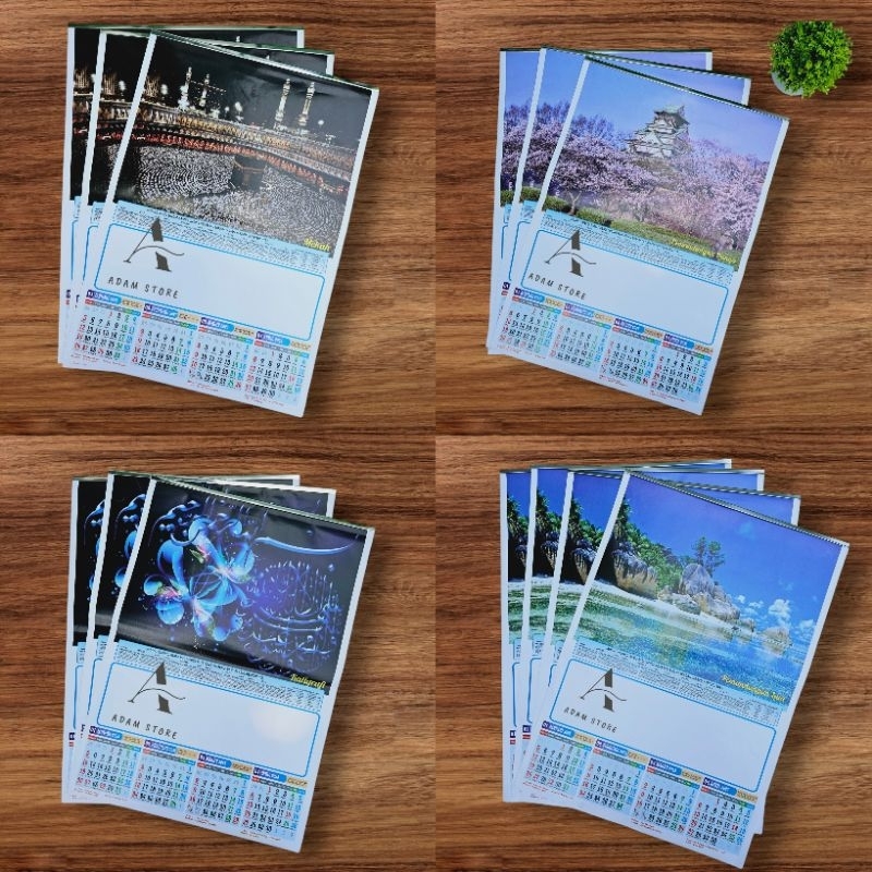 

kalender 2025 JM 3 lembar 4 bulanan ukuran 36x51cm ( terima castume cetak merek)
