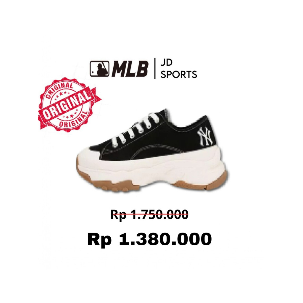 MLB Chunky Low New York Yankees Black Sneakers Original 100%