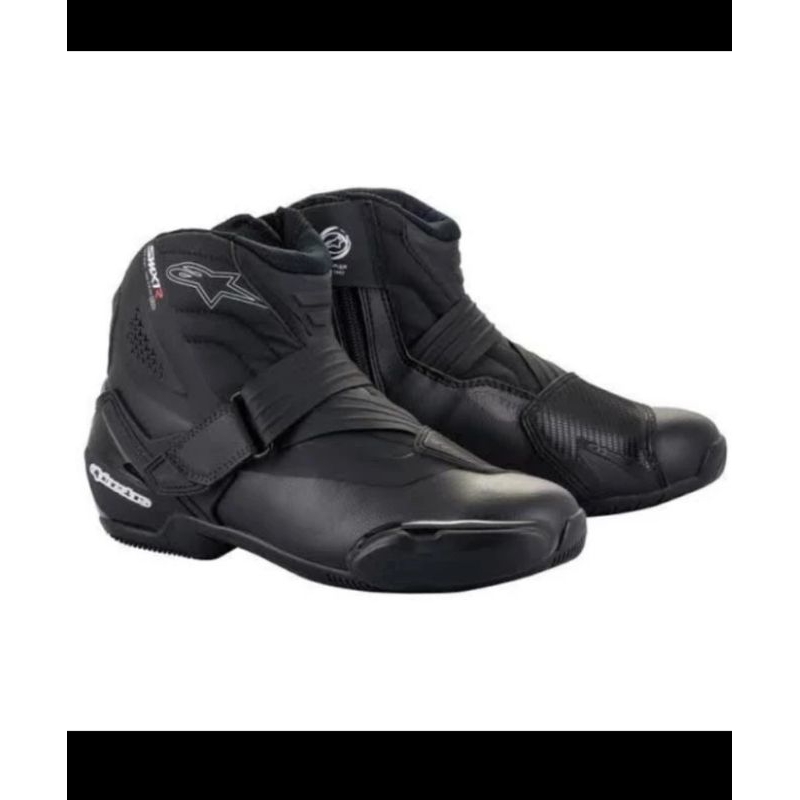SEPATU ALPINESTAR SMX 1R V2 SHOES BLACK ALPINESTAR SMX 1 R V2 BLACK