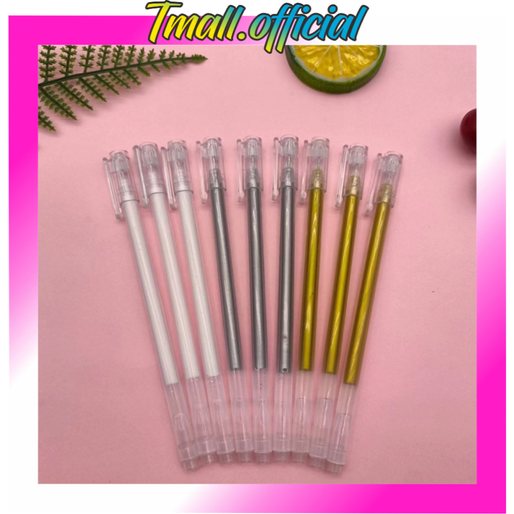 

❄ TMALL ❄ Pulpen Tinta Samoyed Pulpen Tinta Warna Putih/Emas/Silver Gel Ink Pen Metalic Pen S118