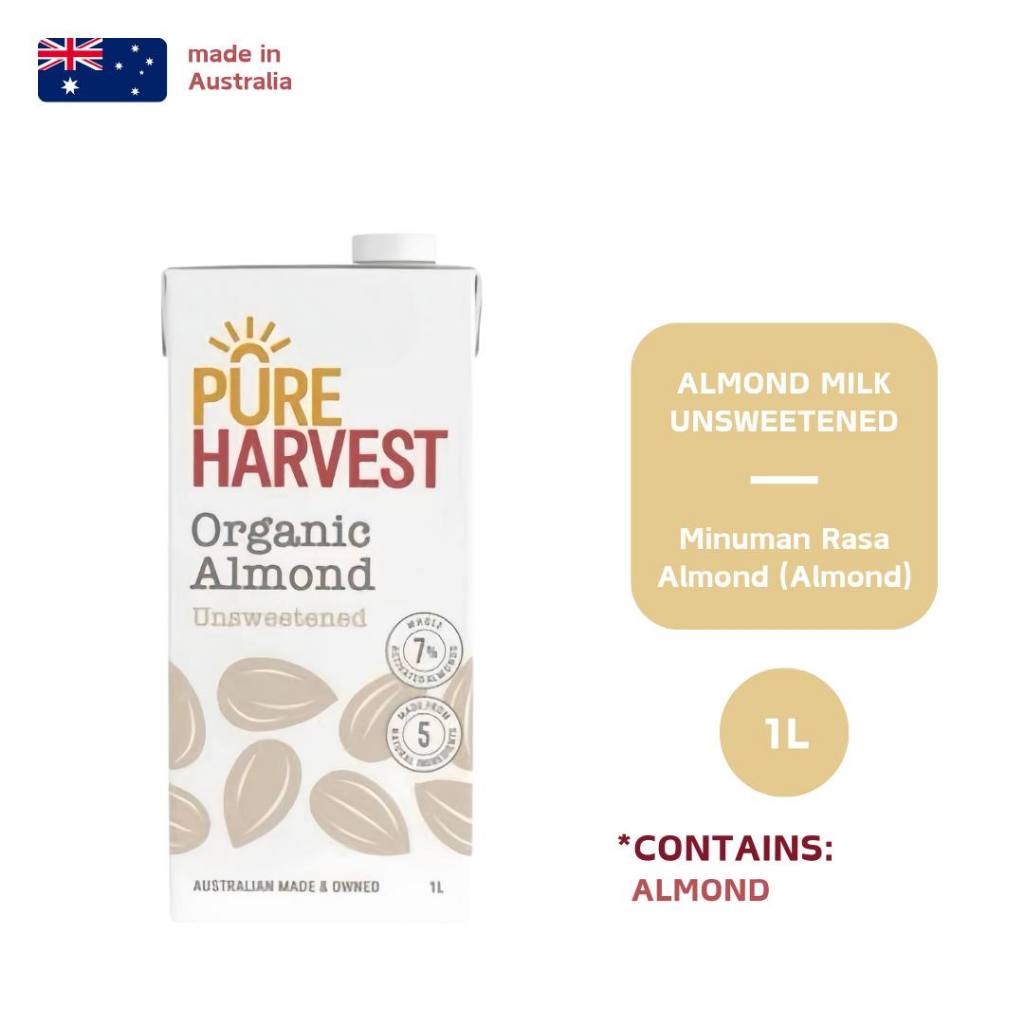 

Pure Harvest Almond Milk Unsweetened 1L / Susu Kacang Almond