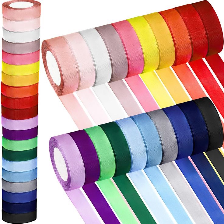 

[23 Meter ] Pita Satin 2.5 cm Import 25 Yard Polyester Satin Ribbon Flowers Wrapping 1 Inch Impor