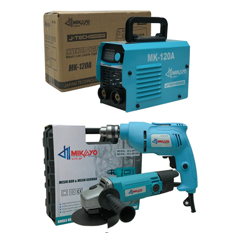 NEW PAKET HEMAT PAKET 3 ITEM - MESIN LAS + MESIN GERINDA + MESIN BOR - BERGARANSI
