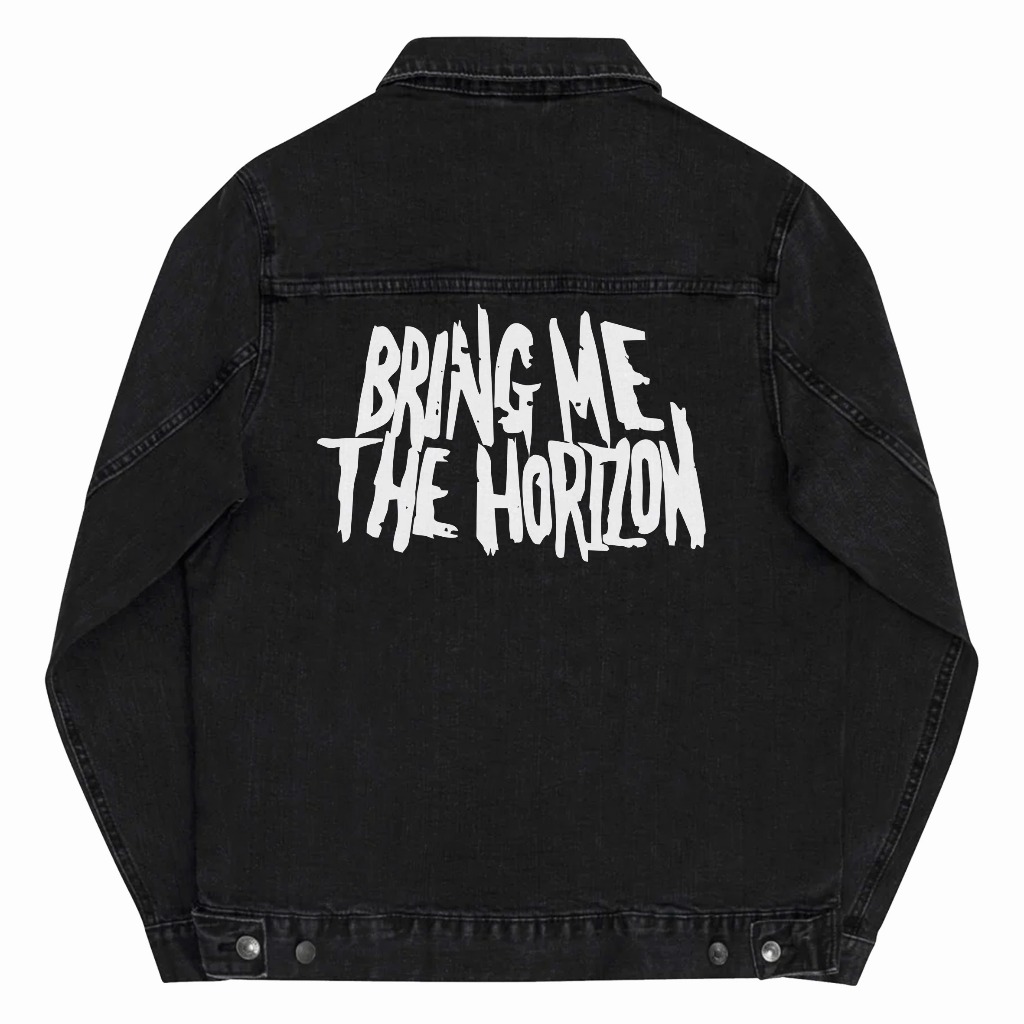 Yinyanks Jacket Denim Bring Me The Horizon Putih Jacket Jeans Hitam