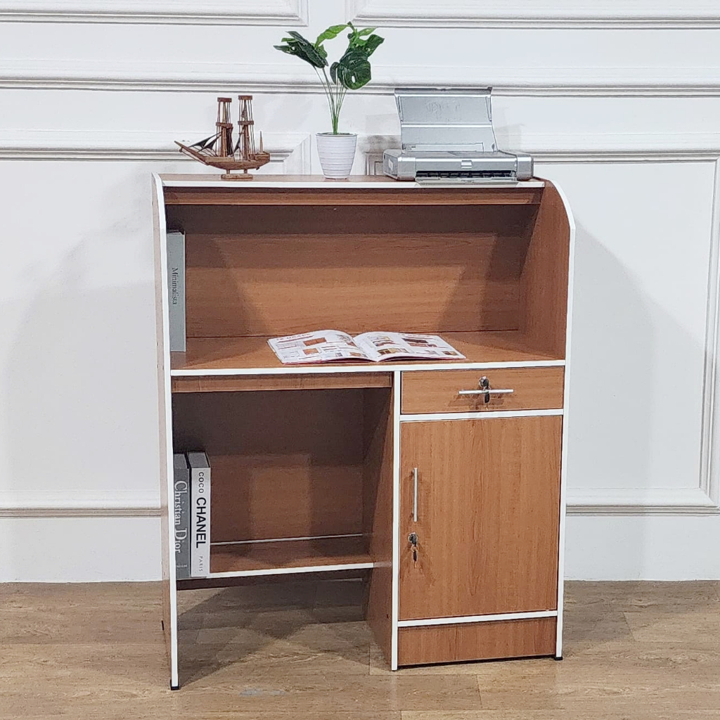 MEJA KASIR TOKO MEJA SALON MURAH ESTETIK MEJA PENYIMPANAN UANG MEJA RESEPSIONIS