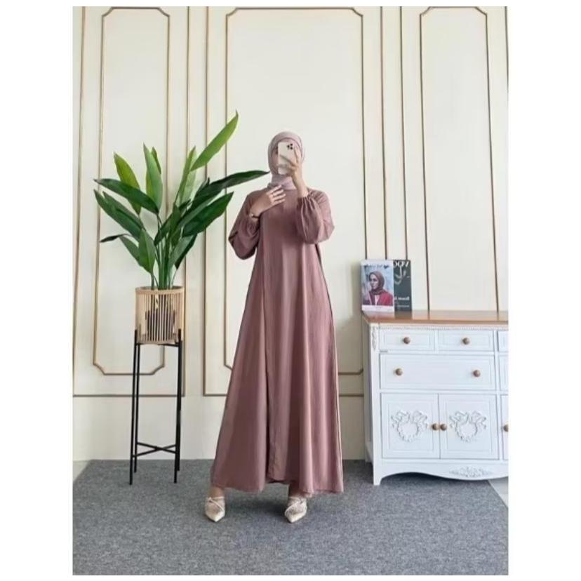 Gamis Jumbo Premium Lebaran 2025 Bahan Crinkle Airflow Premium Adem & Jatuh // Gamis Jumbo Terbaru 2