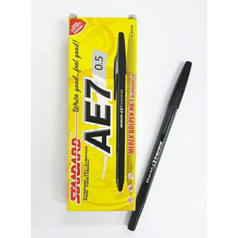 

Standard AE7 bolpoint pen 0.5 isi 12 pcs black