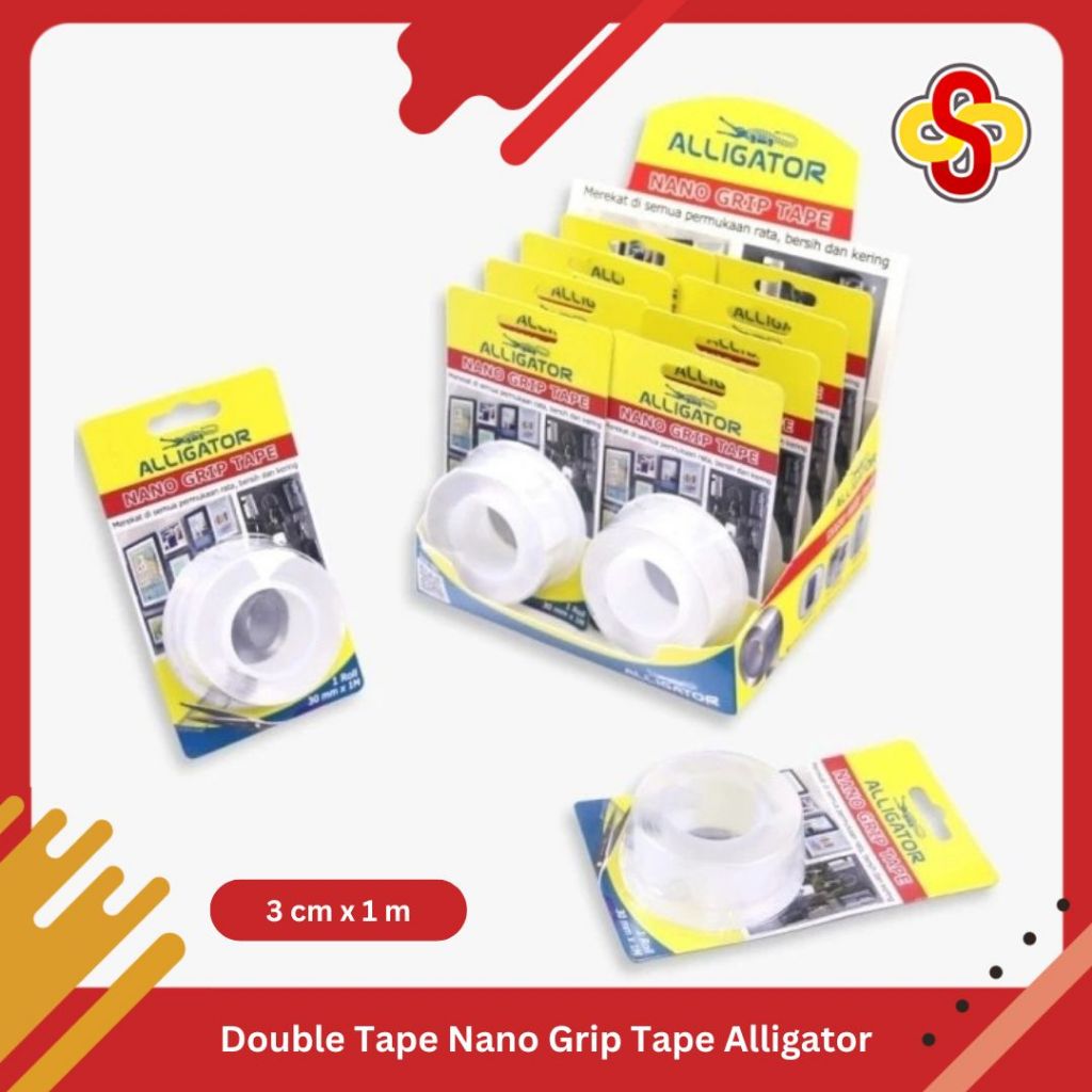 

Double Tape Nano / Magic Tape / Grip Tape Alligator 3cm x 1m