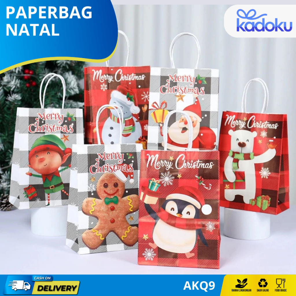 

Paper Bag Natal Kraft Paper / Tas Natal Kado Christmas