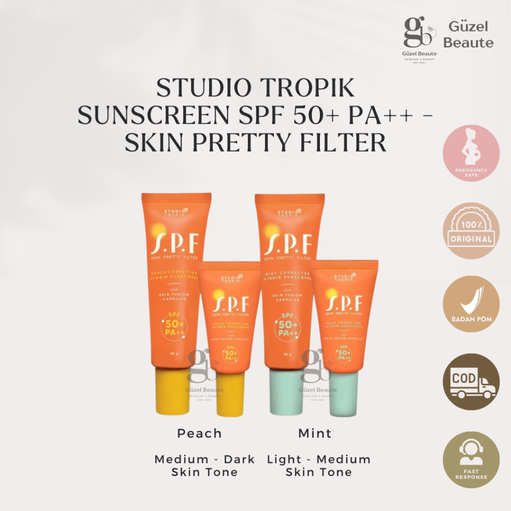 ✨ Guzel ✨ Studio Tropik Sunscreen SPF 50+ PA++ - Skin Pretty Filter