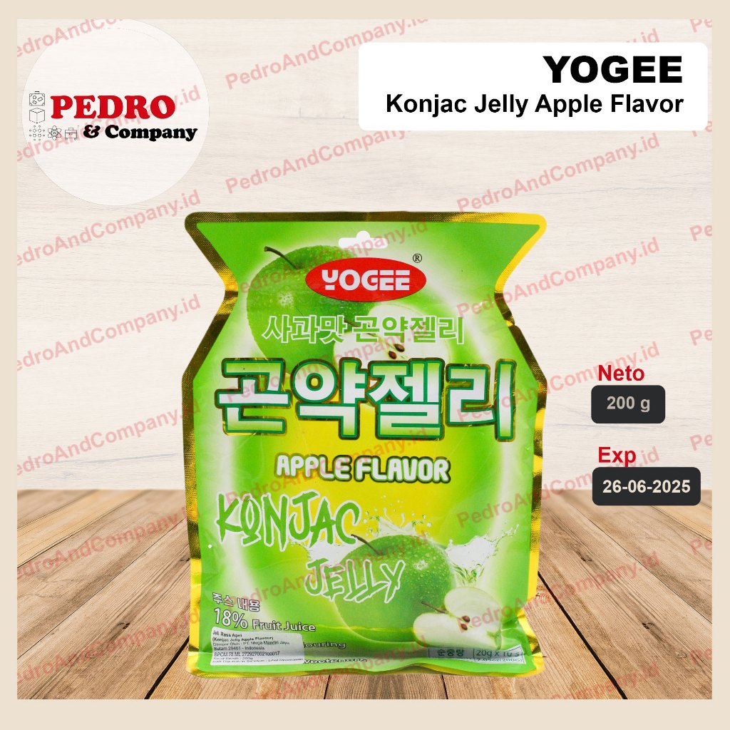 

Yogee konjac Jelly Apple 200 gram agar ager jeli rasa buah APEL