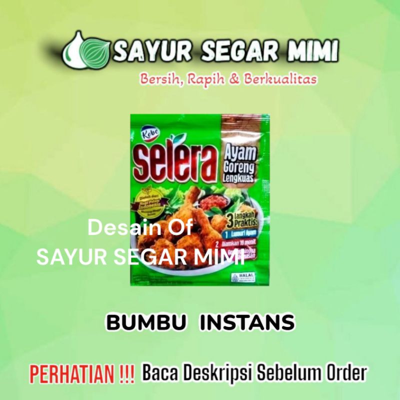 

Kobe Selera ayam Goreng Lengkuas 80gr satuan - Sayur Segar Mimi