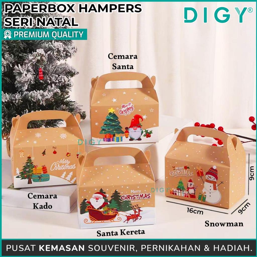 

Paper Box Hampers Natal / Kotak Kado Merry Christmas / Box Souvenir Natal / Kotak Kue Kering / Kotak Snack / Box Natal / Hadiah Christmas