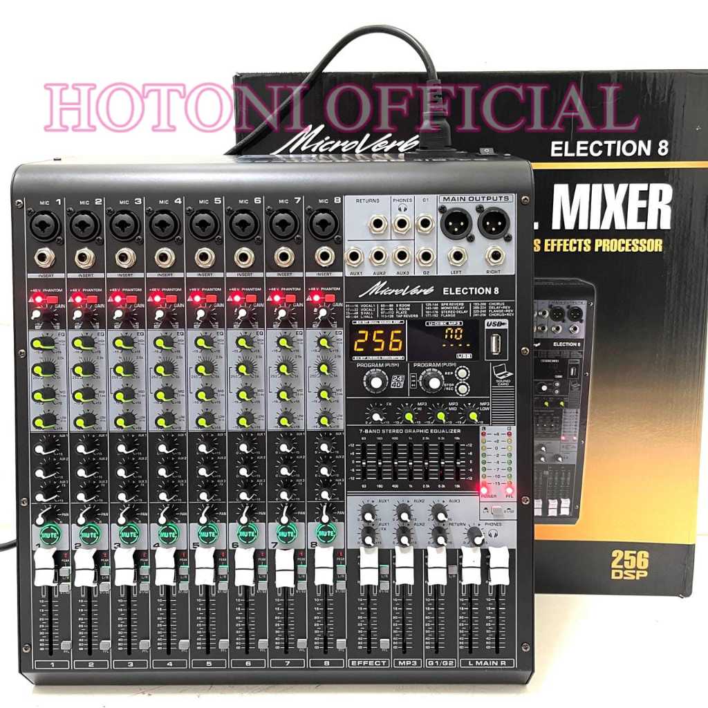Mixer Microverb Election 8 8Channel Mixer Microverb Election8 Mixing 8 Bagus Murah Bestseller ( Bisa