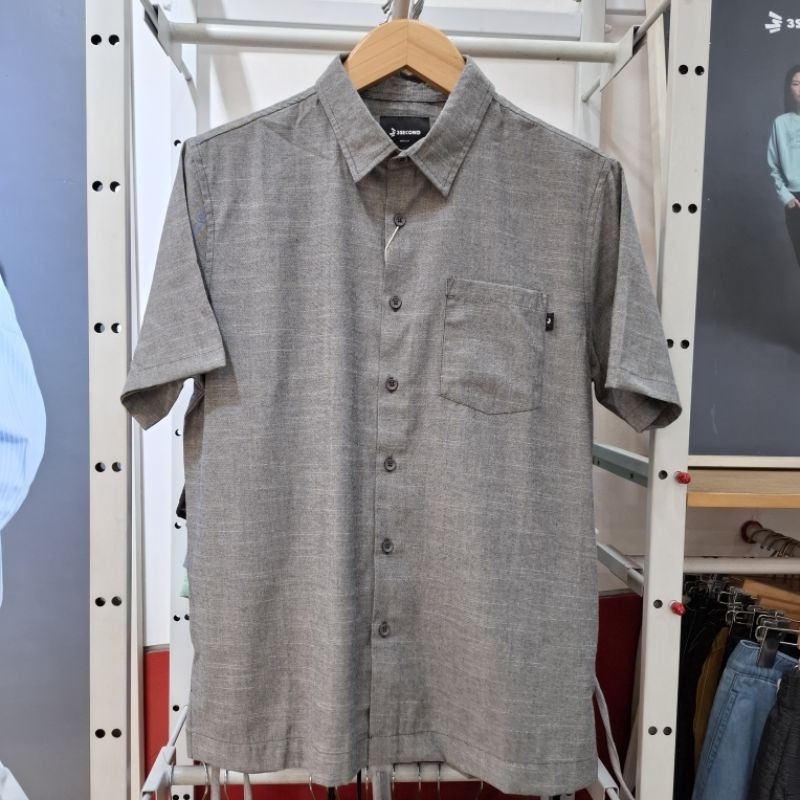 3SECOND Kemeja Pendek Polos Pria Original 061124