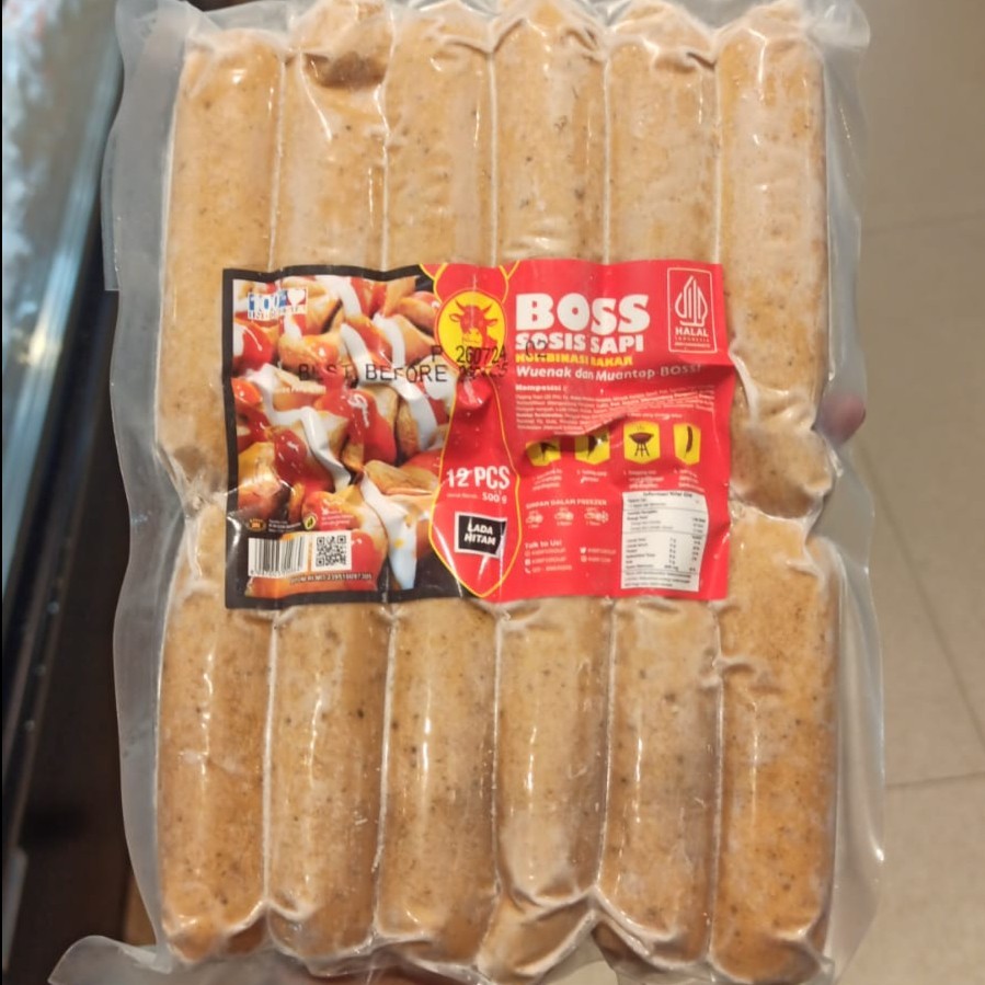 

BOSS SOSIS BAKAR LADA HITAM MINI 550 GRAM