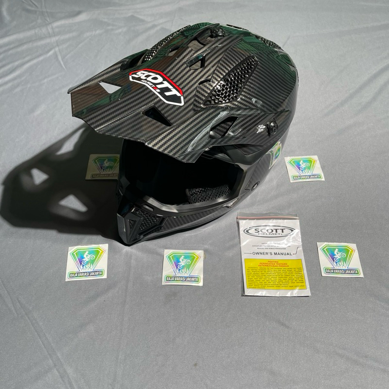 HELM CROSS SCOTT CARBON PREMIUM SNI Type Airoh