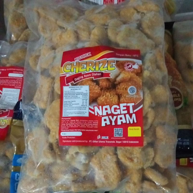 

Naget Ayam Cherize 1kg isi 80 biji