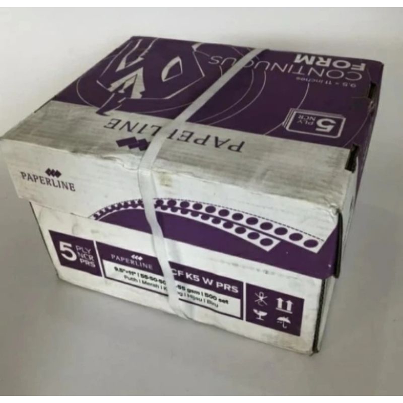

Paperline Continous Form K5 PRS (belah 2) 9,5 x 11 inches - Box isi 500 Sets.