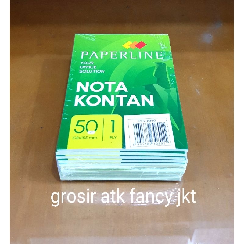

( 240 buku / KARTON ) Nota Kontan Paperline PPL 1 ply Kecil