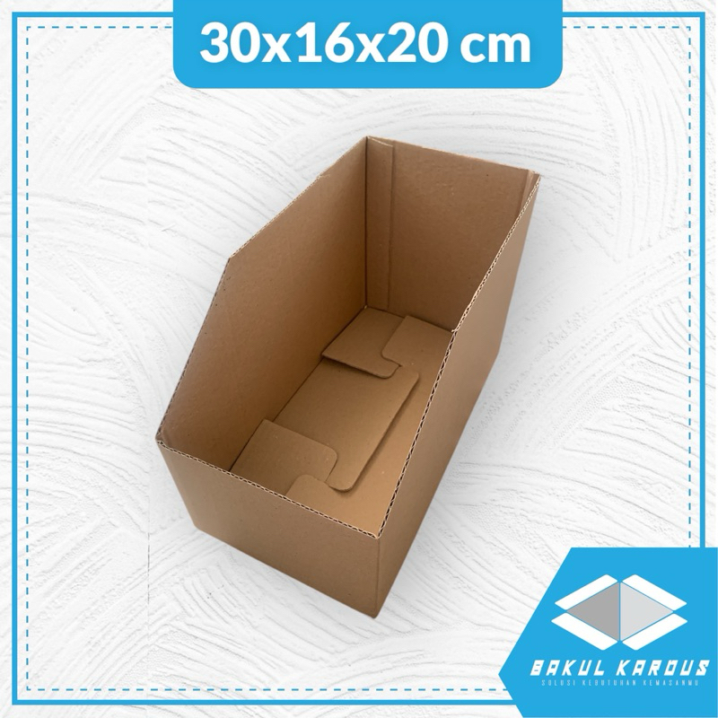 

kardus model bin box file ukuran 30x16x20 cm - partisi rak barang