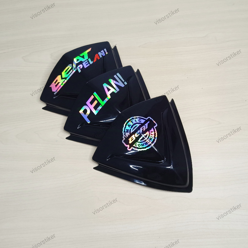 Visor beat karbu mio soul karbu sporty stiker beat community pelan holo windshield beat lama logo ho