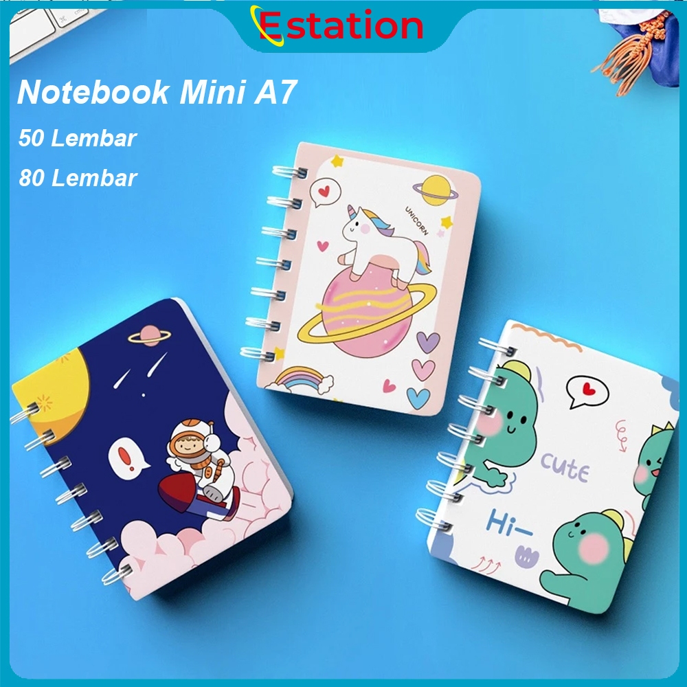 

Notebook Mini A7 Buku Kecil Catatan Scrapbook Mini Buku Notes Kecil Alat Tulis Sekolah 80/50 Lembar