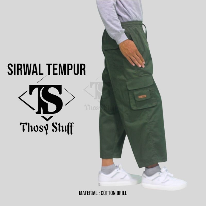 THOSY - Celana Sirwal Tempur  Pria Dewasa | Hijau Army