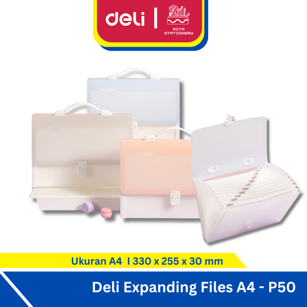 

Deli Expanding File A4 / Map Harmonika 13 Slot Gratis Index Tab - P50