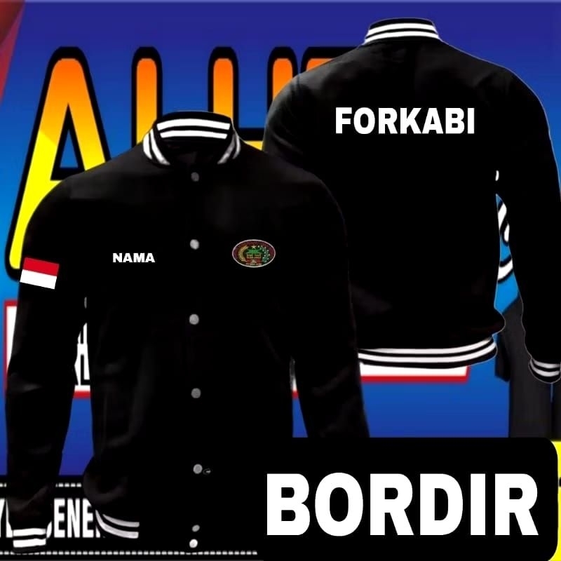 Jaket bordir FORKABI jaket FORKABI jaket varsity FORKABI jaket baseball FORKABI jaket kerja FORKABI 