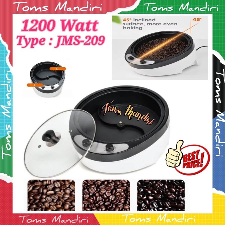 1200 Watt Coffee Roaster Machine / Alat Sangrai Biji kopi Electric Type JMS-209