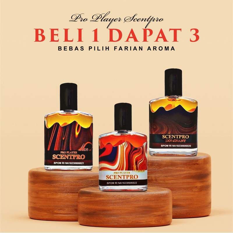 BELI 1 DAPAT 3 - Original Parfum Premium Scentpro Proplayer Variant Dominant Man Woman Parfum Penamb