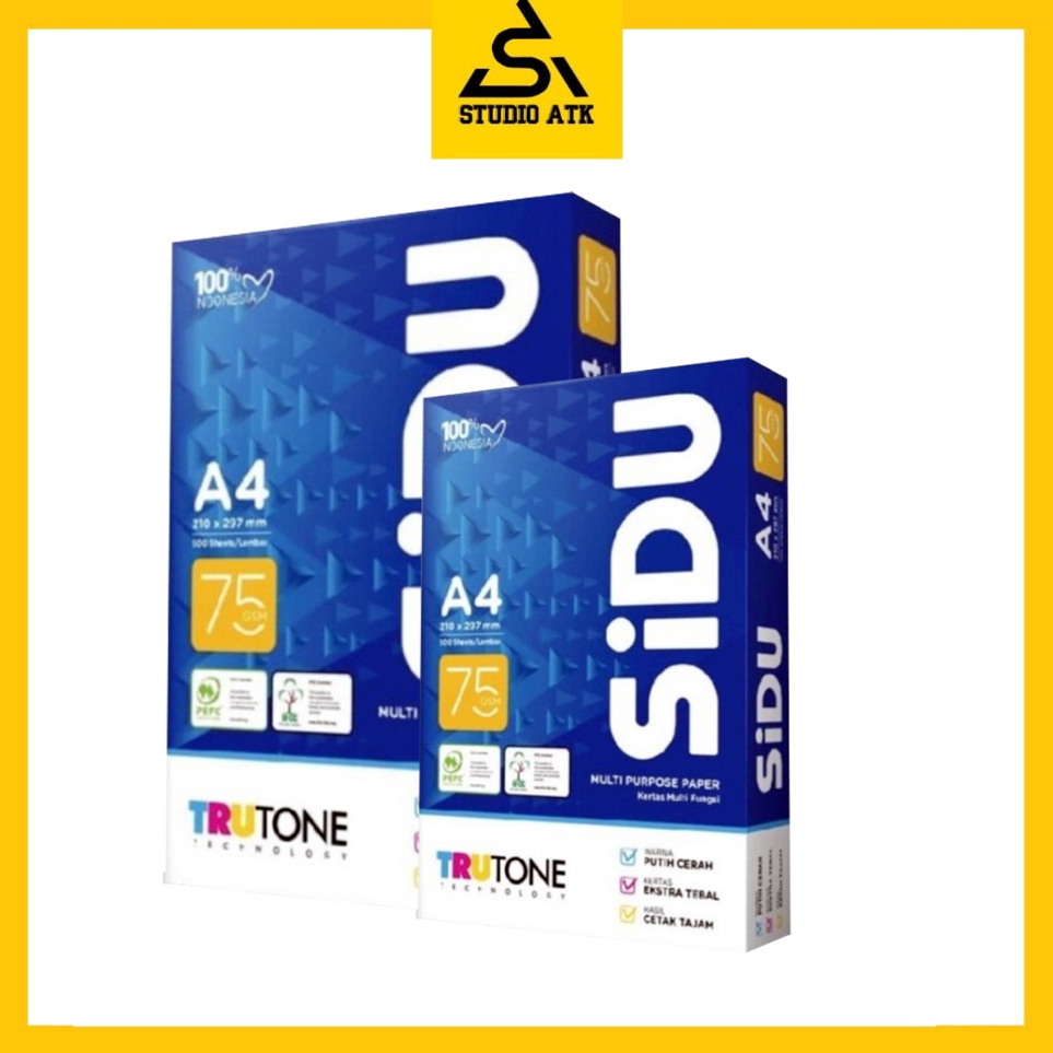 

sg Best Produk Kertas HVS SIDU A4 75gram box5rim J72