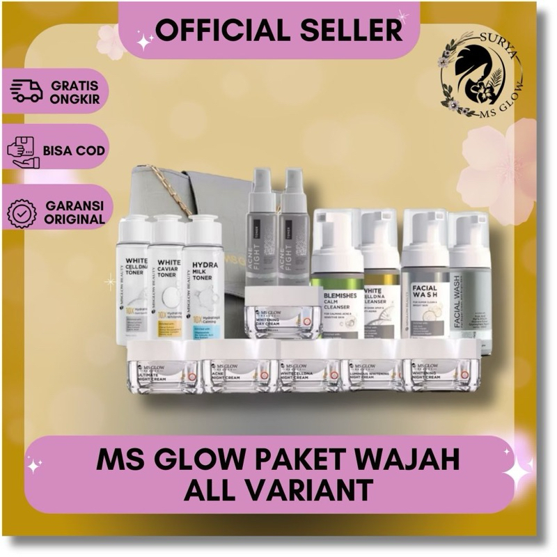 MS GLOW PAKET WAJAH / PAKET WAJAH MS GLOW / MS GLOW ORIGINAL / MS GLOW NEW SERIES / MS GLOW PAKET NE
