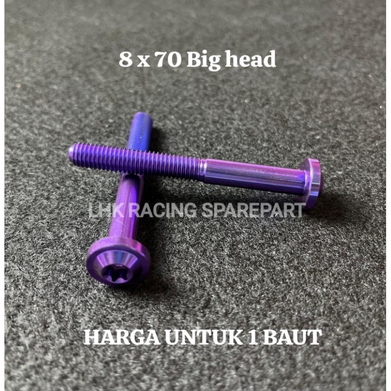 baut probolt titan ukuran 8x70 drat 12 panjang 7 cm payung big head