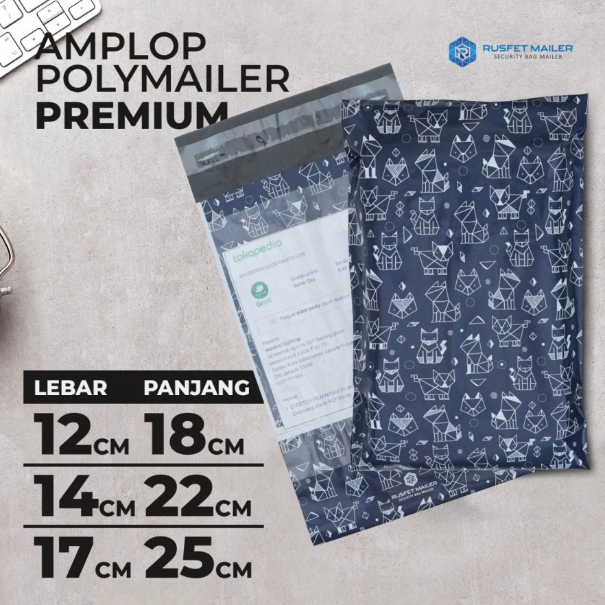 

c7 Baru AMPLOP PLASTIK POLYMAILER DOG ORIGAMI 3 VARIASI ADA KANTONG ALAMAT T39