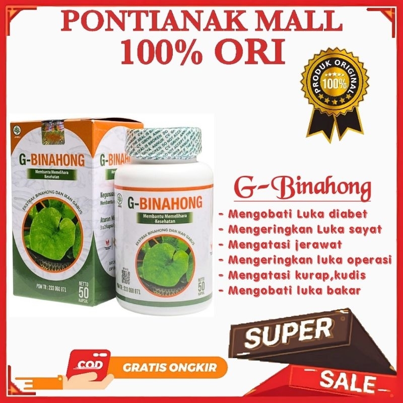 G Binahong daun binahong plus minyak ikan gabus obat luka operasi luka diabetes luka wasir kurap