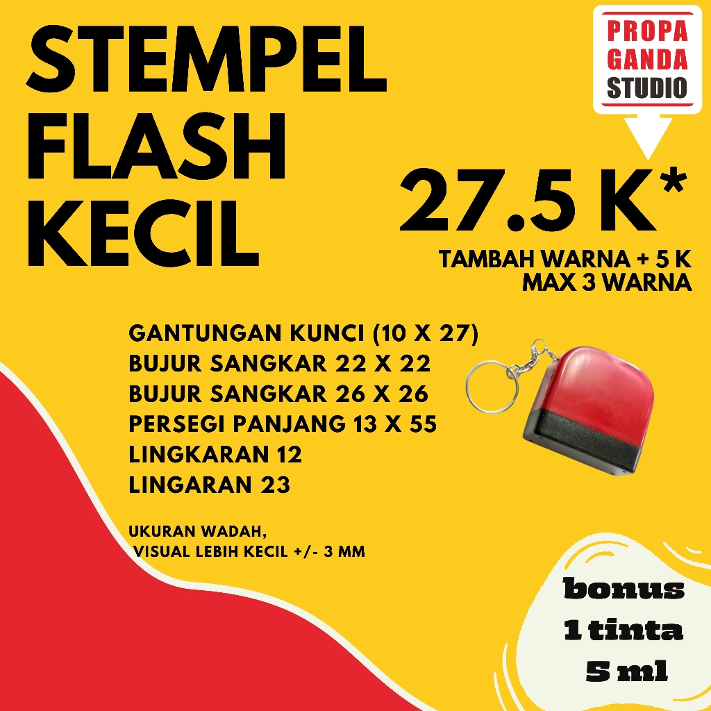 

STEMPEL FLASH MURAH UKURAN KECIL