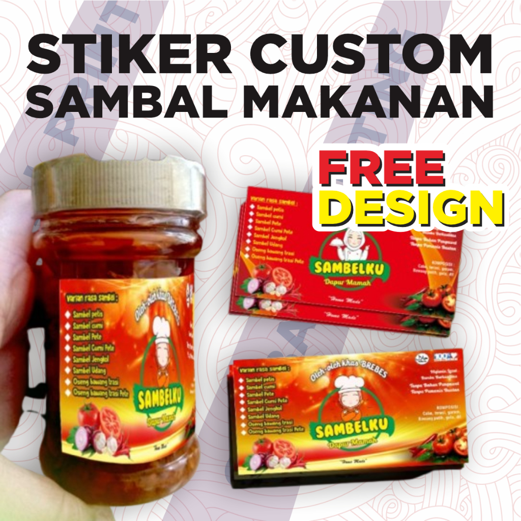 

Stiker Sambal Murah Custom ( FREE DESIGN )